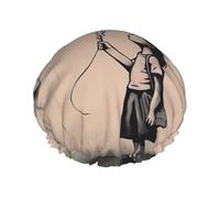There Is Always Hope And Girl With Balloons Double Layered Shower Cap For Women Reusable Suitable For Bathing Spa
