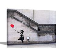 There is Always Hope by Banksy Canvas Prints Inspirational Quote Wall Art Pictures Home Office Artwork 101 x 76cm (40 x 30 inches)
