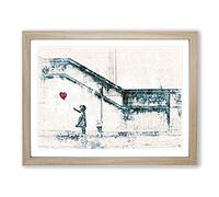 There Is Always Hope Girl With Red Balloon By Banksy In Framed Print A2 Oak