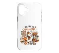 There Is Autumn In My Soul Cute Ghost Pumpkin Case for iPhone 16 Plus