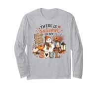 There is Autumn in My Soul Cute Ghost Pumpkin Long Sleeve T-Shirt