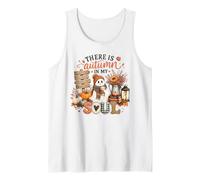 There is Autumn in My Soul Cute Ghost Pumpkin Tank Top