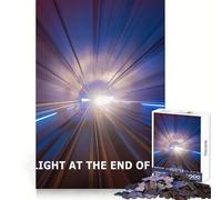 There Is Light at The End of The Tunnel' A Long Exposu ... Jigsaw Puzzles for Adults 1000 Pieces Brain Challenge Toy Quiet Fun Precise Cut Wall Art Decor (50x75cm)