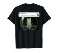 There is Motion At Your Front Door Funny Cat Meme Doorbell Value Graphic T-Shirt, Men, Black, M