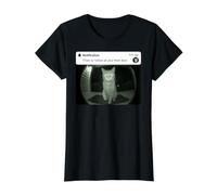 There is Motion At Your Front Door Funny Cat Meme Doorbell Value Graphic T-Shirt, Women, Black, M