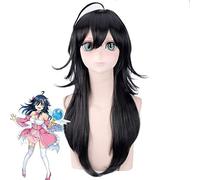 There is Never a Girl Online?tamaki Ako Dark Blue Long Cosplay Full Wig+ Wig Cap PL-508