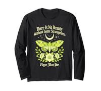 There is No Beauty Without Some Strangeness Moonlit Moth Long Sleeve T-Shirt