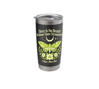 There is No Beauty Without Some Strangeness Moonlit Moth Stainless Steel Insulated Tumbler