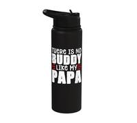 There is No Buddy Like My Papa Stainless Steel Insulated Water Bottle