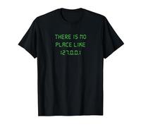 There is no Place Like 127.0.0.1 Geeky Programmer T-Shirt, Men, Black, 4X-Large