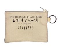 There is No Place Like Earth Key Chain Coin Purse Beige