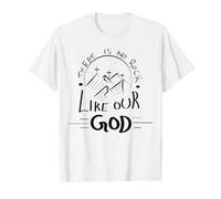 There is No Rock Like Our God Christian Value Graphic T-Shirt, Men, White, L