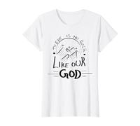 There is No Rock Like Our God Christian Value Graphic T-Shirt, Women, White, M