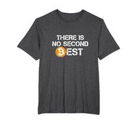 There is No Second Best Bitcoin Tee - Bitcoin Maxi T-Shirt, Men's Big and Tall, Dark Heather Grey, 2X Tall