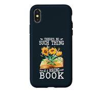 There Is No Such Thing As A Boring Book Bookworm Reading Case for iPhone X/XS