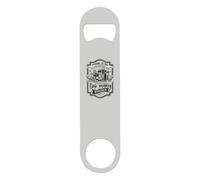 There is no Such Thing as Too Many Books Style Two [RD26] Printed Steel bar Blade with Bottle Opener - White Double Sided Print