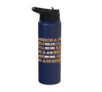 There is No Such Thing Too Many Book National Library Week Stainless Steel Insulated Water Bottle