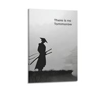 There Is No Tomorrow Wall Art, Samurai-themed Print, Motivational Poster, Urgent Canvas Picture Poster Decorative Painting Canvas Wall Posters And Art Picture Print Modern Family Bedroom Decor Posters