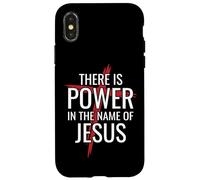 There is Power in the name of Jesus Cross Christian Faith Case for iPhone X/XS