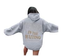 There is Purpose in The Waiting Graphic Christian Hoodies for Men Women Teen Girls UK Casual Oversized Long Sleeve Hooded Sweatshirts Tops Loose Pullover Custom Hoodie,A71 Grey,L
