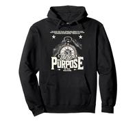 There is Purpose In The Waiting Vintage Christian Back Print Pullover Hoodie
