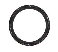 There is Snow on The Candle Printed Steering Wheel Cover Elastic Stretch Car Wheel Wrap Breathable Non-Slip Steering Wheel Protector for Car Truck SUV