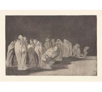 There Is Something beneath the Sackcloth i.e. You Canâ€™t Judge a Man by His Clothes [The Men in Sacks] (So El Sayal Hay Al [Los Enscacados]) (ca. 1813-1820) Poster Print by Francisco de Goya (18 x