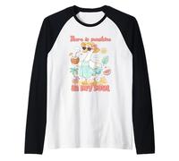 There is Sunshine in My Soul Cute Duck Design Raglan Baseball Tee