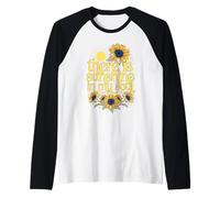 There is Sunshine in My Soul Sunflowers Raglan Baseball Tee