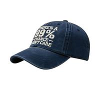 There’s A 99% Chance I Don’t Care Embroidered Dad Hat Adjustable Distressed Embroidered I Don’t Care Cap Baseball Caps Gamecock Rooster Hat (Navy, One Size)