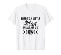 There’s A Little Witch in All of Us Moon Phases Design T-Shirt