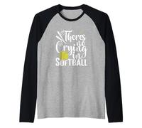 There’s No Crying in Softball Raglan Baseball Tee