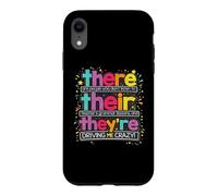 There Their They're English Grammar Teacher Funny Humor Fun Case for iPhone XR