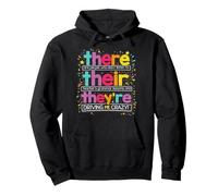 There Their They're English Grammar Teacher Funny Humor Fun Pullover Hoodie