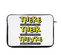 There, Their, They're, English Grammar Teacher Gift, Laptop Sleeve/Cover. (15")