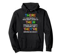 There Their They're English Teacher Funny Grammar Language Pullover Hoodie