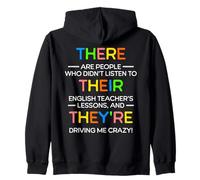 There Their They're English Teacher Funny Grammar Language Zip Hoodie