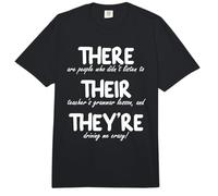 There Their They're: Funny Correct English Grammar, Teachers Comfort Colors Adult Heavyweight T-Shirt