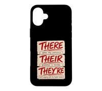 There Their They're Funny Grammar English Teacher Humor Case for iPhone 16 Plus