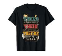 there their they're Funny Grammar English Teacher Tees T-Shirt