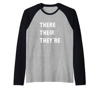 There Their They're Raglan Baseball Tee