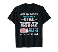 There Was A Girl Who Loved Books Book Lover Daughter Girls T-Shirt