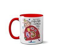 There was Once an Old Lady Who Swallowed a Fly Mug - World Book Day Ceramic Gift Large Heavy Duty Handle Dishwasher/Microwave Safe Sublimation Ceramic Christmas (OneSize, Red)
