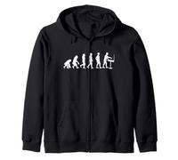Theremin Music Evolution Theremin Player Hand Gestures Nerd Zip Hoodie