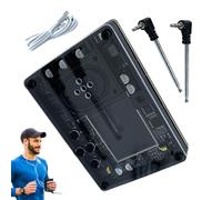 Theremin Musical Instrument, OLED Screen Small Electronic Synthesizer, Retro Multisound Keyboard Music Maker with Built in Speaker, Musical Gadget for Travel, Beginners, Creative Play, 3.85 Inch