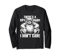 There's A 99% Chance I Don't Care Bear Sunglasses Long Sleeve T-Shirt