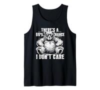 There's A 99% Chance I Don't Care Bear Sunglasses Tank Top