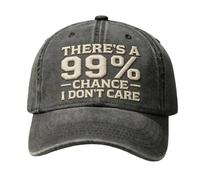 There's a 99% Chance I Don't Care Embroidered Baseball Cap, Vintage Washed Cotton Dad Hat, Adjustable, Unisex
