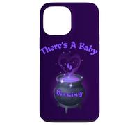 There's A Baby Brewing Witch Mommy Celeration Cauldron Heart Case for iPhone 13 Pro Max