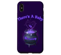 There's A Baby Brewing Witch Mommy Celeration Cauldron Heart Case for iPhone XS Max